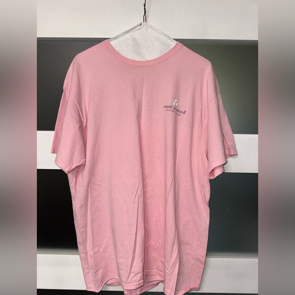 Simply Southern Women's Pink Short Sleeve Tee - Picture 1 of 3